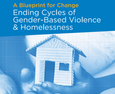 A Blueprint for Change Report Woman wearing a blush colored shirt with hair in a ponytail smiling as a child is on her back